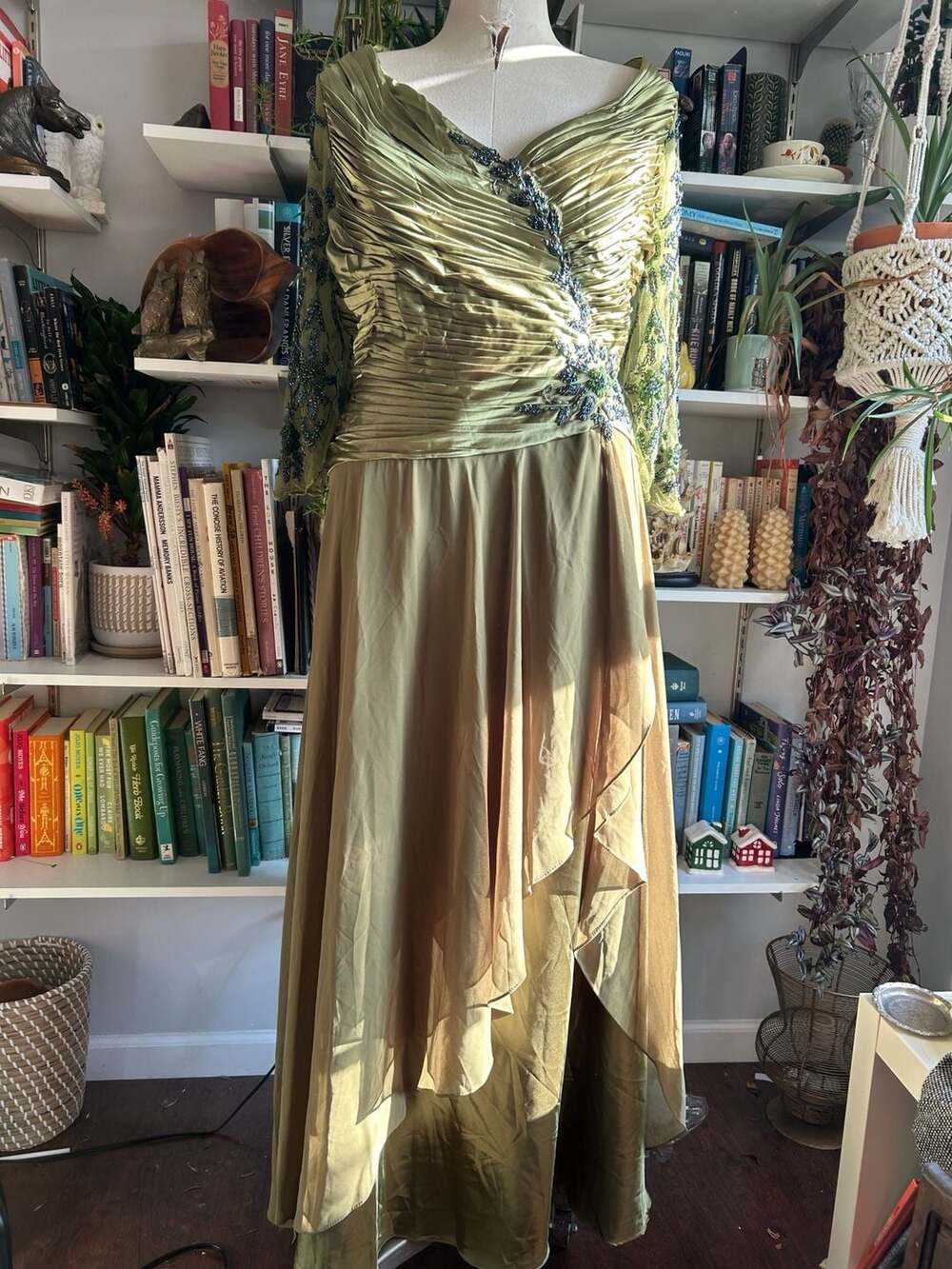 May Queen Couture Beaded Ruched Evening Gown
